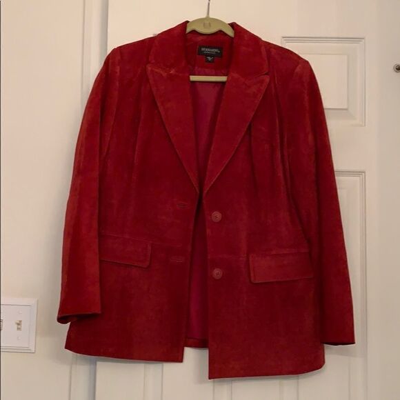 Red suede blazer  - Picture 1 of 2
